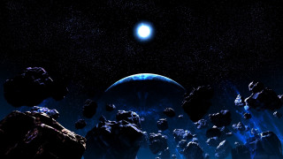 Rocks space blue light earth - blue light free wallpaper for desktop