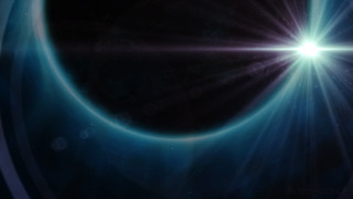 Bright blue ring star space - free space wallpaper