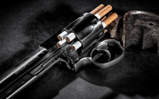 Gun hat smoke space abstract - a gun and a hat free wallpaper