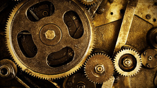 Clock gears steampunk eye focus - a close up of a clock free wallpaper