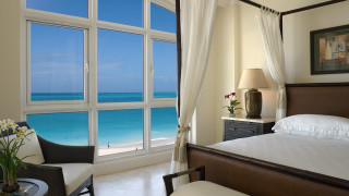 Beach view bedroom digital dreamscape - dreamlike free wallpaper for desktop