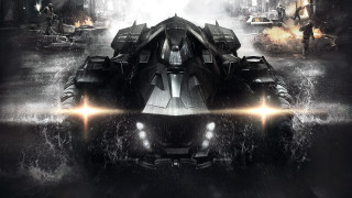 Batmobile cityscape fire explosion starry - the back free wallpaper for desktop
