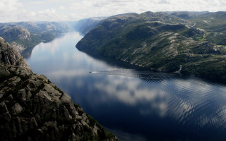 Mountain lake boat landscape sky - andreas gursky free wallpaper for desktop