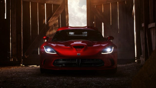 Red cobra sports car barn - a barn free wallpaper for desktop
