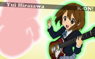 Girl guitar pink background yui - a message free wallpaper