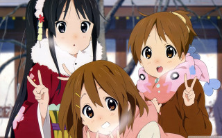 Anime girls brown hair pointing - brown hair free wallpaper