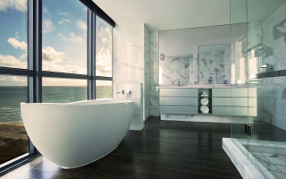 Large bathroom ocean view digital - david chipperfield free wallpaper