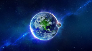 Earth moon space stars blue - a picture of the earth free wallpaper
