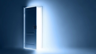 Door light blue room light - the door free wallpaper