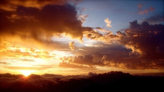 Sunset clouds plane mountain crepuscular - crepuscular free wallpaper