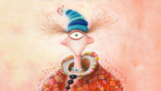 Woman hat eyeball bird celia - her head and a bird free wallpaper