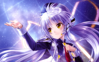Anime girl purple jacket night - a purple outfit free wallpaper