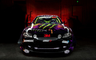 Neon car garage red light - a garage free wallpaper