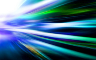 Colorful abstract hologram ocean rainbow - blue center free wallpaper