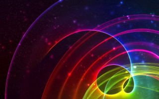 Colorful spiral background star space - beeple free wallpaper