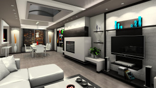 Living room white couch television 5 - edi rama free wallpaper