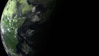 Earth space ocean land moon - a view of the earth free wallpaper