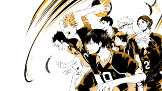Anime characters lineart crows boys - the image free wallpaper