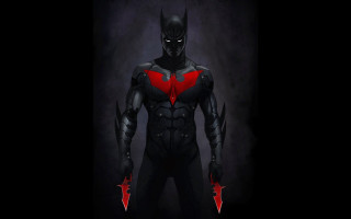 Batman red eyes black suit - a batman character free wallpaper