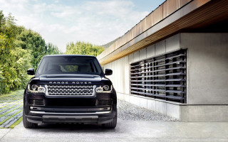 Black range rover outdoor scenery - the background and a sky background free wallpaper