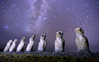 Statues night sky stars milky 2 - milky free wallpaper