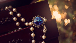 Necklace blue stone pearls wooden - charles mcauley free wallpaper