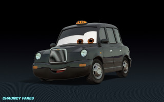 Cartoon character driving taxi light - top of its free wallpaper for desktop
