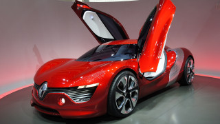 Red car showroom futurism digital - its door free wallpaper