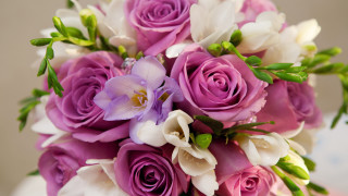 Wedding bouquet flowers purple black - a bouquet of flowers free wallpaper