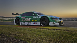Green race car sunset tilt - derold page free wallpaper