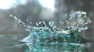 Water splash blue bubble ocean - a water splash free wallpaper