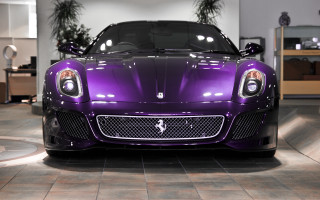 Purple sports car showroom plant - a purple sports car free wallpaper