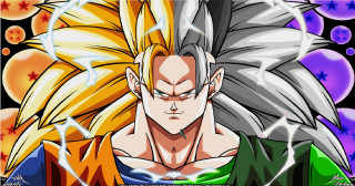 Cute cool dragon ball character - his face and chest free wallpaper