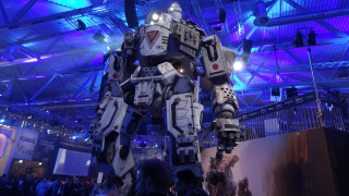 Giant robot cityscape mecha science - a giant robot free wallpaper