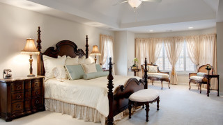 Bedroom bed chairs table fan - rembrandt free wallpaper