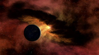 Black hole red yellow space - a black hole in the sky free wallpaper