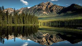 Mountain lake forest sky water 3 - ansel adams free wallpaper for desktop