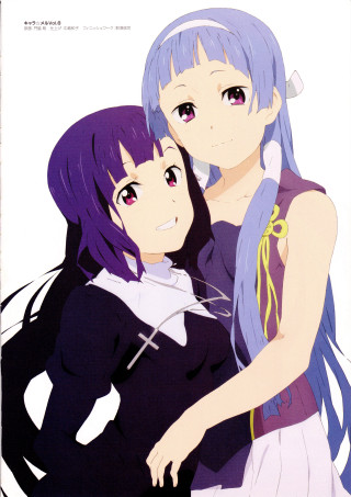 Anime girls long hair purple 12 - purple hair free wallpaper for mobile