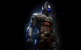 Batman armor glowing eyes dark - a man in a batman costume free wallpaper