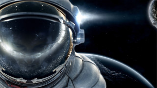 Space astronaut planet moon stars - a space background free wallpaper
