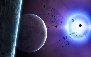 Black hole blue ring space - a black hole in the sky free wallpaper