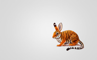 Stuffed tiger furry hyperrealistic illustration - hyperrealistic free wallpaper