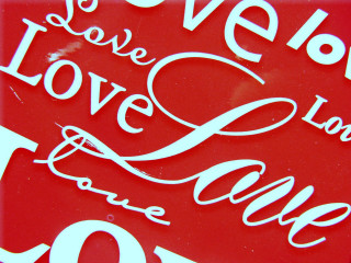 Red sign love is all - love free wallpaper