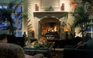 Living room fireplace couch chair 8 - rembrandt free wallpaper