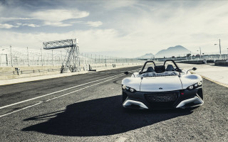 White sports car clock tower - adam szentpétery free wallpaper for desktop