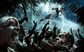 Zombies forest man knife book - a group of zombies free wallpaper