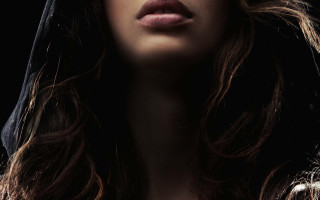 Woman hoodie portrait blackbackground realistic - a hoodie free wallpaper for desktop