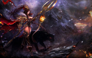 Woman sword demon mountain light - a sword and a demon free wallpaper
