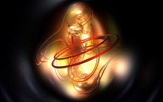 Earbuds red cord geometric abstract - anton graff free wallpaper