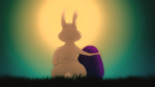 Cartoon rabbit grass ball bright - a ball free wallpaper for desktop